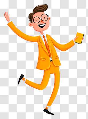 Businessman Feeling Happy - Joyful Businessman Illustration Transparent PNG