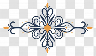Elegant Horizonal Line - Colorful Decorative Ornament Design Transparent PNG