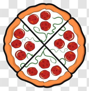 Pizza Slice - Pepperoni Pizza Illustration Transparent PNG