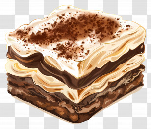 Tiramisu Cake - Tiramisu Dessert With Chocolate Layers Transparent PNG