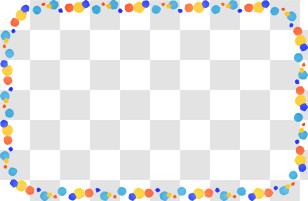 Cartoon - Colorful Confetti Frame Illustration Transparent PNG