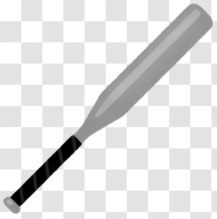 Sport Elements - Metallic Baseball Bat Illustration Transparent PNG