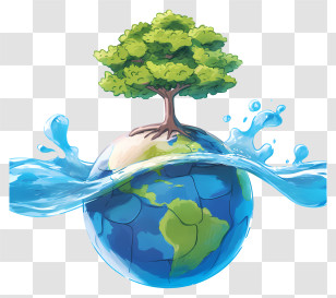 World Environment Day - Melting Earth Illustration Transparent PNG