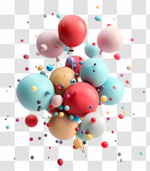 Party Balloons - Colorful Balloons For Celebration Transparent PNG