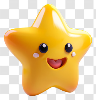Star Emoji - Smiling Cartoon Star Transparent PNG