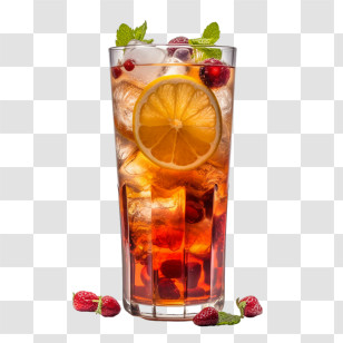 Ice Tea - Refreshing Iced Tea With Lemon And Mint For Summer Transparent PNG