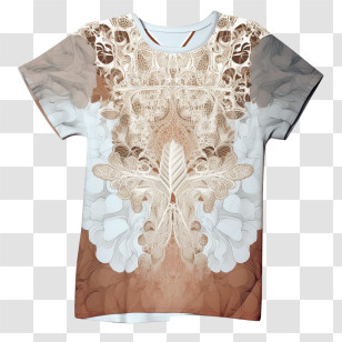 T Shirt - Patterned Artistic T-Shirt Transparent PNG