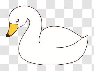 Icon - Cute Cartoon Swan Illustration Transparent PNG