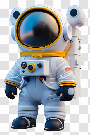 Astronaut Floating - Cartoon Astronaut In Space Suit Transparent PNG