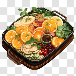 Bento Box - Healthy Food Platter With Fruits And Vegetables Transparent PNG
