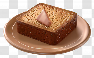 Rye Bread - Delicious Brown Cake With Butter Transparent PNG