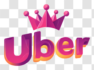 Uber Logo - Uber Crowned Gradient Logo Transparent PNG