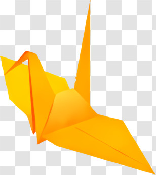 Icon - Yellow Origami Crane Art Transparent PNG