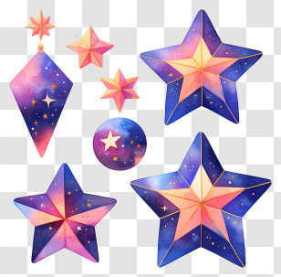 Beautiful Star - Galaxy Themed Star Illustration Transparent PNG