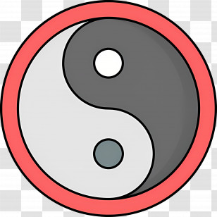 Yin Yang - Yin Yang Symbol In Cartoon Style Transparent PNG