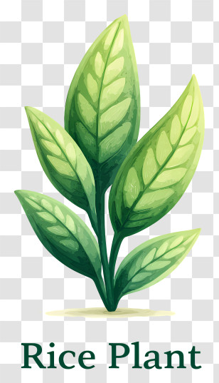 Rice Plant Logo - Green Rice Plant Illustration Transparent PNG