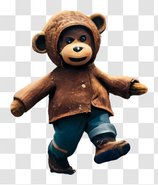 Plush Teddy Bear - Stuffed Bear Toy In Brown Outfit Transparent PNG