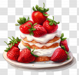 Strawberry Shortcake - Delicious Strawberry Shortcake Transparent PNG