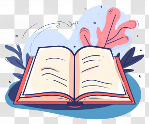 Open Book - Open Book With Colorful Background Transparent PNG