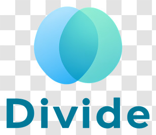 Divide Logo - Divide Brand Blue Overlap Logo Transparent PNG
