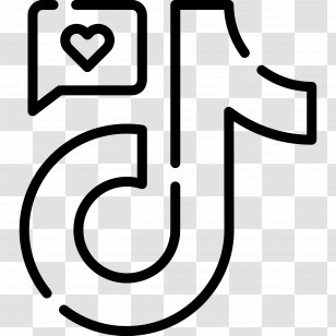 Tiktok - TikTok Logo With Heart Transparent PNG