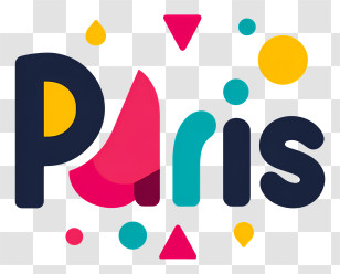 Paris - Colorful Paris Logo Transparent PNG