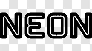 Neon Logo - Black Neon Sign Illustration Transparent PNG