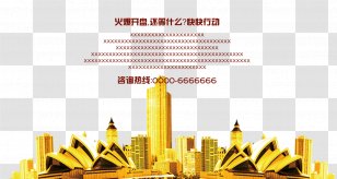 City Gold Graphic Design - Yellow - Golden Transparent PNG