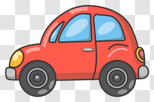 Cartoon Image - Red Cartoon Car Illustration Transparent PNG