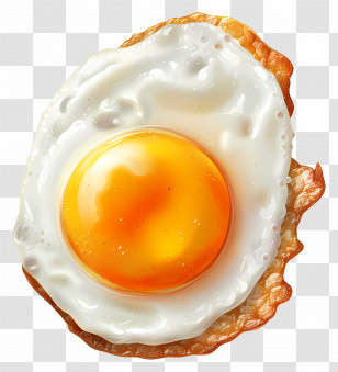 Fried Egg - Golden Fried Egg For Breakfast Transparent PNG