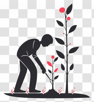 Planting Tree - Person Planting A Tree Transparent PNG