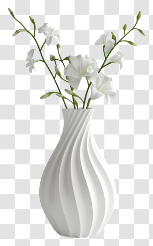 Plastic Vase - White Vase With Flowers For Home Decor Transparent PNG