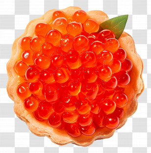 Caviar In Tartlet - Red Caviar Tartlet As Gourmet Treat Transparent PNG