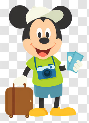 Mickey Mouse Tourist - Mouse Tourist Cartoon Transparent PNG