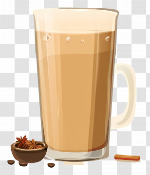 Masala Chai - Delicious Chai Latte And Spices Illustration Transparent PNG