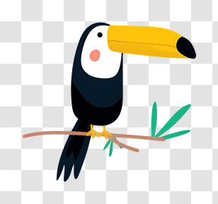 Bird Parrot - Cute Toucan Cartoon Illustration Transparent PNG