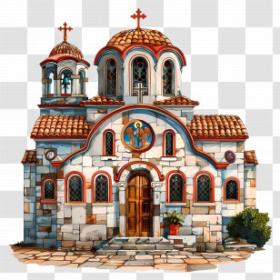 Greek Orthodox Chapel - Illustration Of Orthodox Church Architecture Transparent PNG