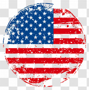 4th Of July - Grunge American Flag Transparent PNG