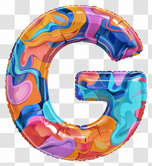Letter G - Colorful Balloon Letter G Transparent PNG
