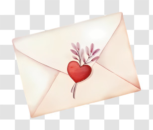 Mail - Romantic Envelope With Heart Transparent PNG