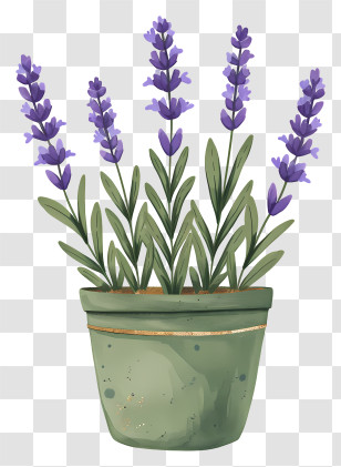 Lavender Plant - Lavender Plant In A Pot Transparent PNG