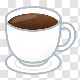 Coffee - White Coffee Cup Illustration With Hot Beverage Transparent PNG
