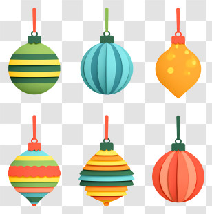 Christmas Colorful Balls - Colorful Christmas Ornaments For Festive Decoration Transparent PNG