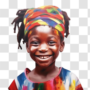 African Child
 - Smiling Child In Colorful Attire Transparent PNG