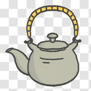 Icon - Gray Teapot With Handle Transparent PNG