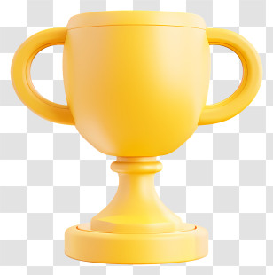 Winner Cup - Golden Trophy Cup To Represent Achievement Transparent PNG