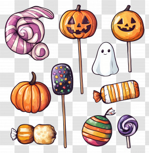 Halloween Candy - Halloween-Themed Candy And Decorations Transparent PNG