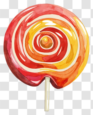 Red Lollipop - Colorful Swirl Lollipop Transparent PNG