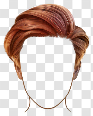 Man Hairstyle - Brown Styled Hair Illustration Transparent PNG