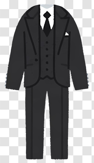 Wedding Cloth - Black Formal Suit Transparent PNG